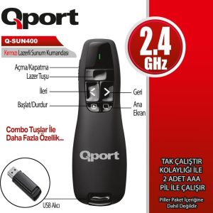 Qport Q-sun400 Usb Lazer Sunum Kumandası