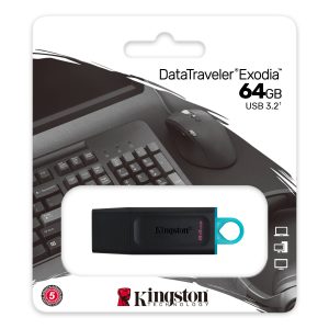 Kingston 64GB Usb 3.2 Exodia Dtx/64GB Siyah Taşınabilir
