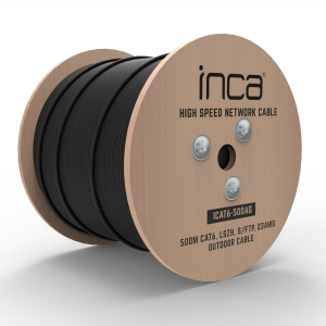 Inca 500metre Cat6 S/ftp 23awg Siyah Makara Outdoor