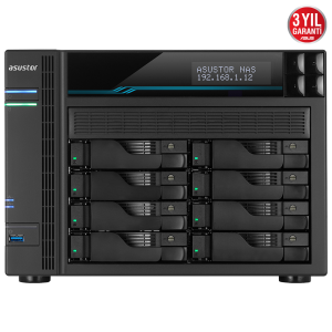 Asustor 8diskli Atom Qc-64GB Ram-2-10gbe Nas Server As6508t
