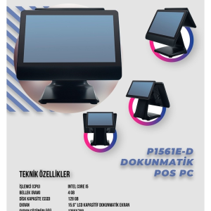Quatronic 15.6" Dokunmatik (i̇ki Ekranlı) P1561e-d Core I5
