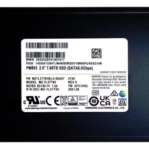 Samsung 7.68TB 2.5" Pm893 Mz7l37t6hbla-00a07 Sata-3