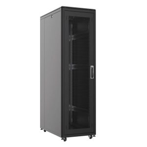 Ager 22u + 2li Fan 600x1000mm Dikili Tip Siyah Kabinet Vega