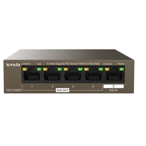 Tenda 5port-4port Poe 30W Gigabit Yönetilemez Switch