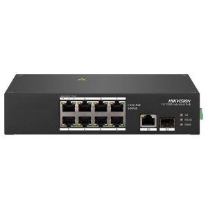 Hikvision 8port Poe 90W 1-sfp 10/100yönetilemez Endüstriyel