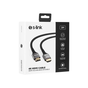 S-link 3metre Slx-hd4k03 Hdmi Kablo Metal V2.0