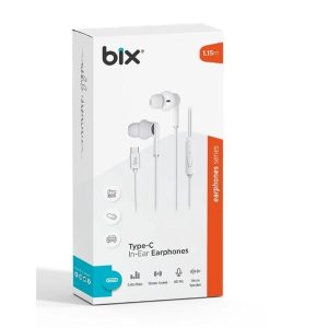 Bix Hf01c-we Type-c Beyaz 14mm Extra Bass Kulaki̇çi̇