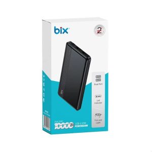 Bix 10000mah Bxpb108-bk 2x Usb Led Bi̇ldi̇ri̇mli̇ Siyah