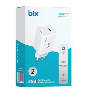 Bix Bx1p65g-we 65W Şarj Adaptör (type-c) Beyaz Pps