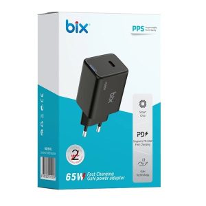 Bix Bx1p65g-bk 65W Şarj Adaptör (type-c) Siyah Pps