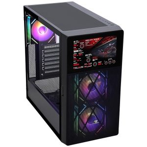 Powerboost Pb-p4367bb Lcd Mesh Panel Gaming Mid-tower Pc