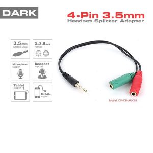 Dark Dk-cb-auc01 1x Erkek Stereo 2x Dişi Ses Ara Kablosu