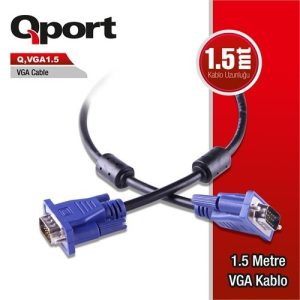 Qport 1.5metre Q-vga1.5 Vga Görüntü Kablosu