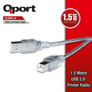 Qport 1.5 Metre Q-pr1.5 Yazıcı Kablosu 2.0v