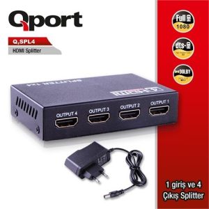 Qport 4port Q-spl4 1port Hdmi (giriş) 4port Hdmi (çıkış)