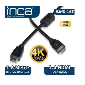 Inca 1.8metre Imhd-15t Hdmi Görüntü Kablosu Gold 1.4v 4k