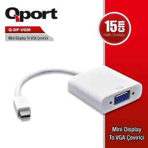 Qport Q-dp-vgm 0.15metre Mdp-vga (d) Görüntü Adaptörü Beyaz