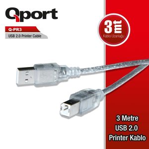 Qport 3metre Q-pr3 Yazıcı Kablosu 2.0v